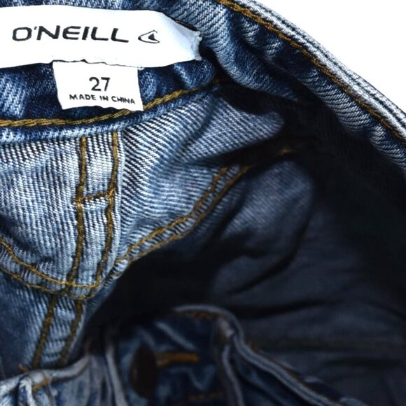 O'Neill Denim Distressed Jeans Shorts Sz 27 Beachy Surfer Girl Coastal Preppy - Picture 11 of 11